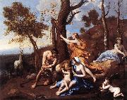 POUSSIN, Nicolas The Nurture of Jupiter sh oil painting reproduction
